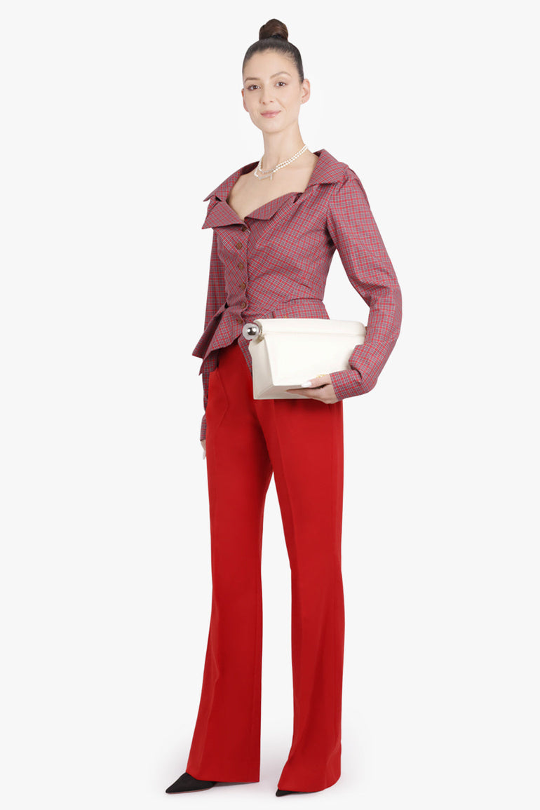 VIVIENNE WESTWOOD RTW Monday Check Print L/S Button Shirt | Red