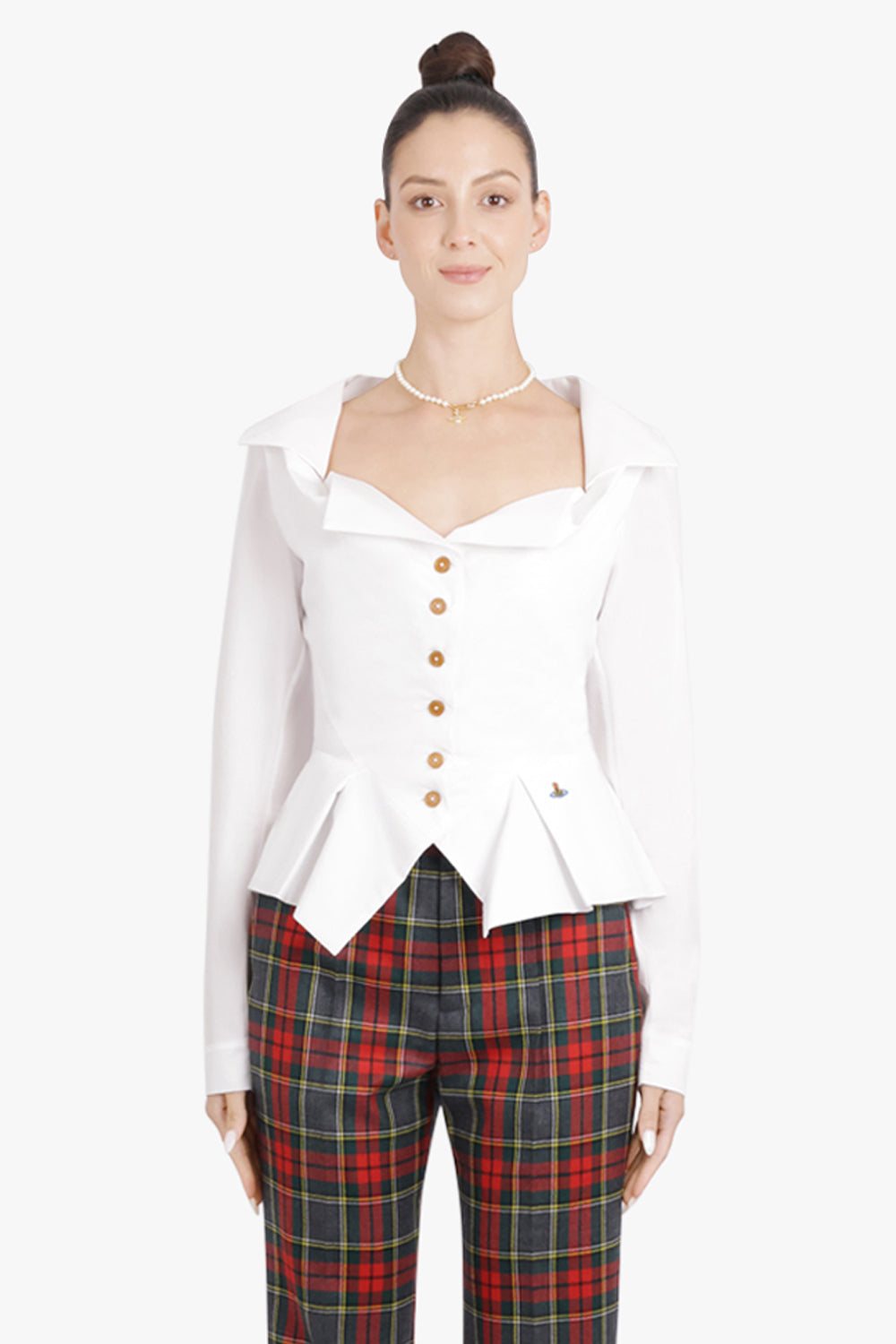 VIVIENNE WESTWOOD RTW Monday L/S Button Down Shirt | White