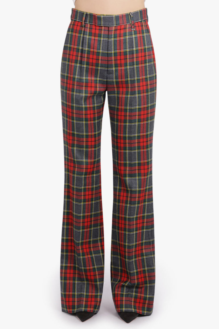 VIVIENNE WESTWOOD RTW Ray Check Print Trouser | Red/Green