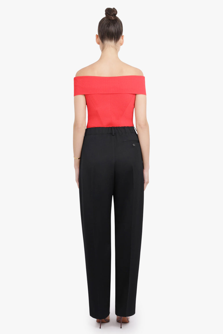 GIVENCHY RTW Off Shoulder Panel Detail Top | Vermillion Red