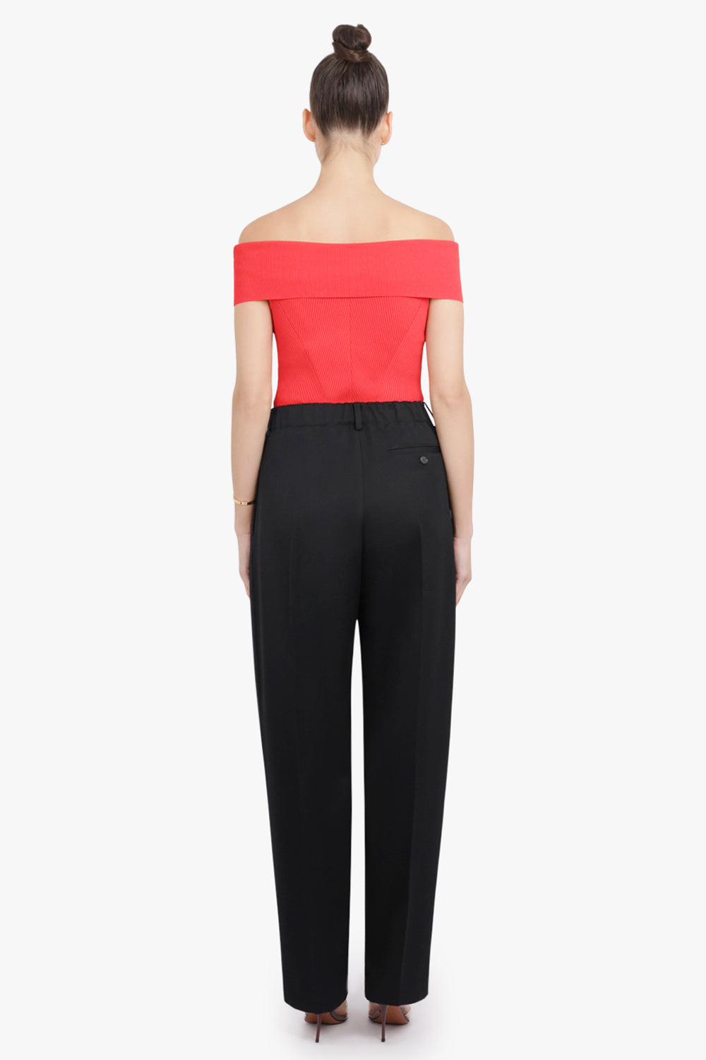 GIVENCHY RTW Double Pleat Wide Leg Pant | Black