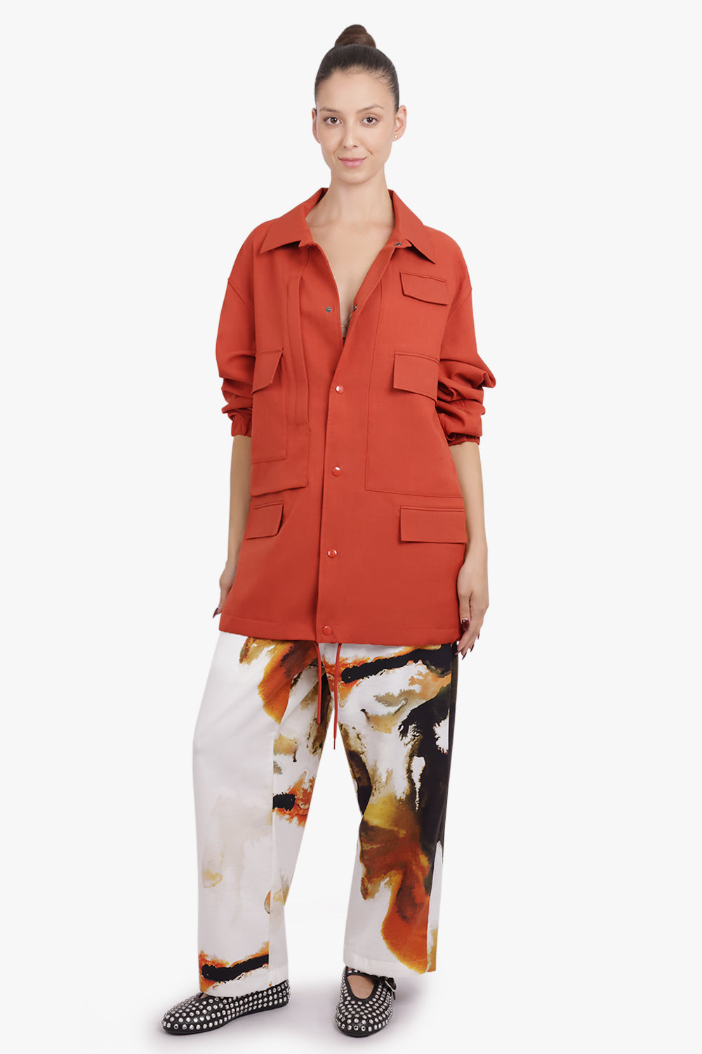 Y-3 RTW Uni Pocket Detail Coach Jacket | Tirora Orange