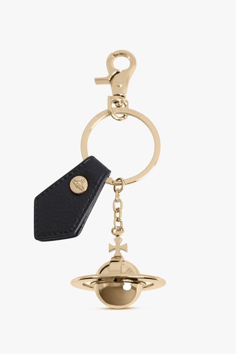 VIVIENNE WESTWOOD ACCESSORIES GOLD / Gold/Black 3D Orb Keyring | Gold/Black