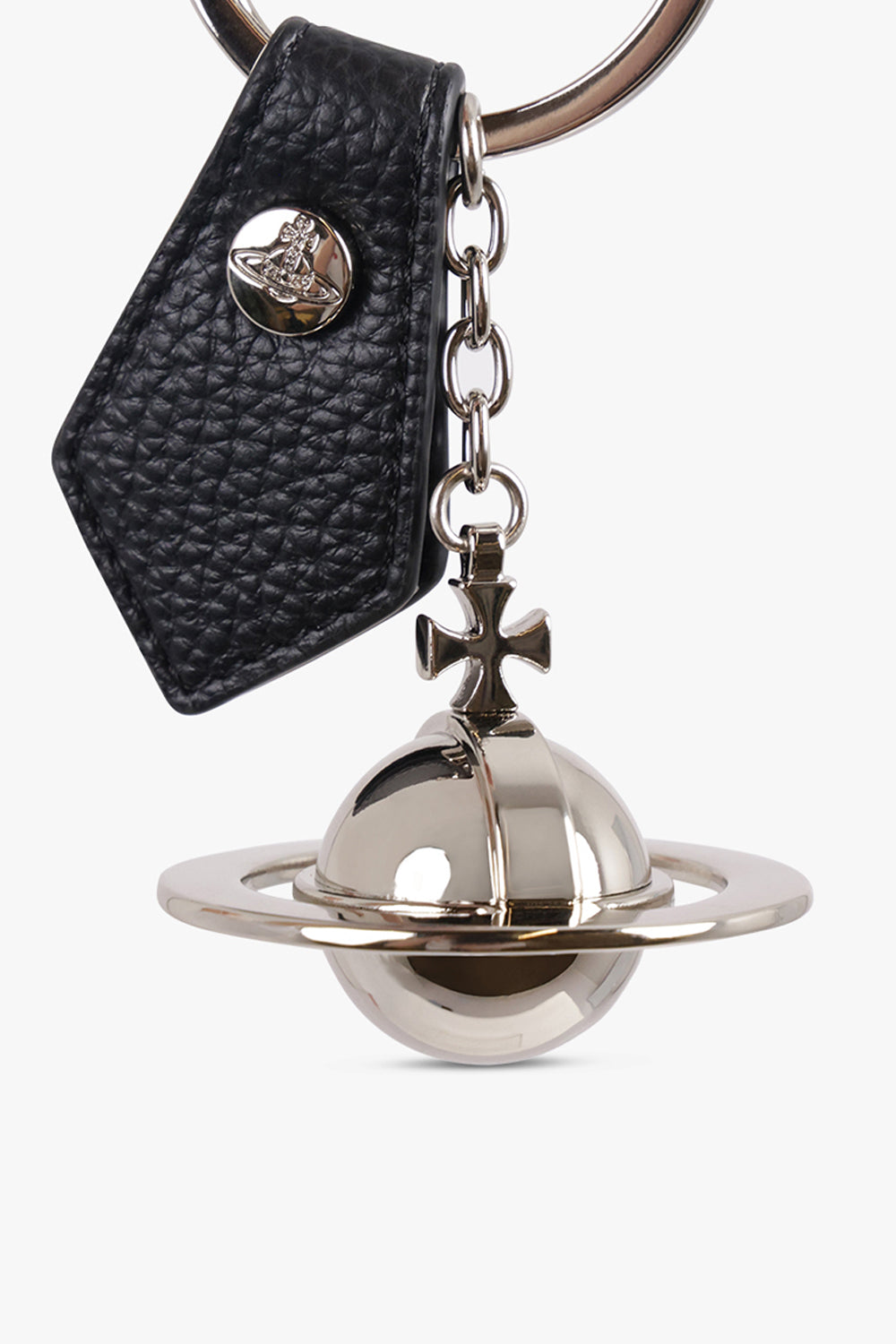 VIVIENNE WESTWOOD ACCESSORIES SILVER / Silver/Black 3D Orb Keyring | Silver/Black