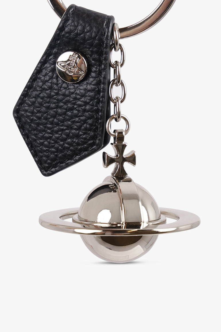 VIVIENNE WESTWOOD ACCESSORIES SILVER / Silver/Black 3D Orb Keyring | Silver/Black
