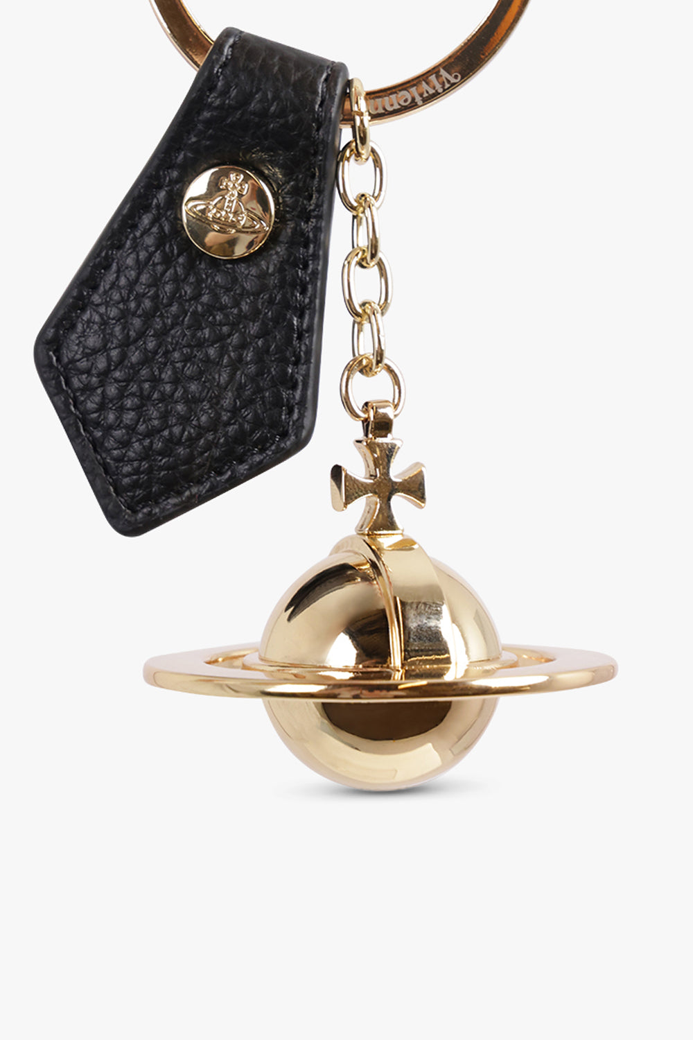 VIVIENNE WESTWOOD ACCESSORIES GOLD / Gold/Black 3D Orb Keyring | Gold/Black