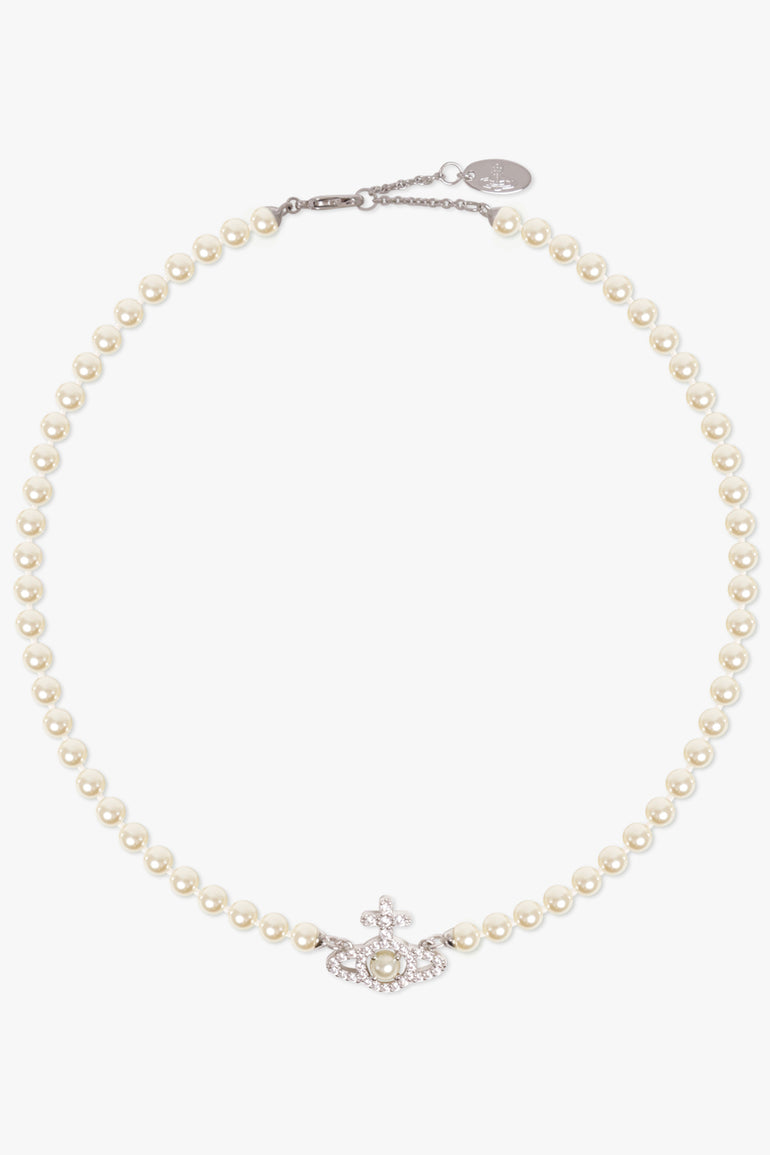 VIVIENNE WESTWOOD JEWELLERY SILVER / White/Silver Olympia Pearl Necklace | White/Silver