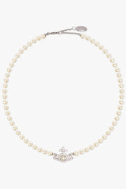 VIVIENNE WESTWOOD JEWELLERY SILVER / White/Silver Olympia Pearl Necklace | White/Silver