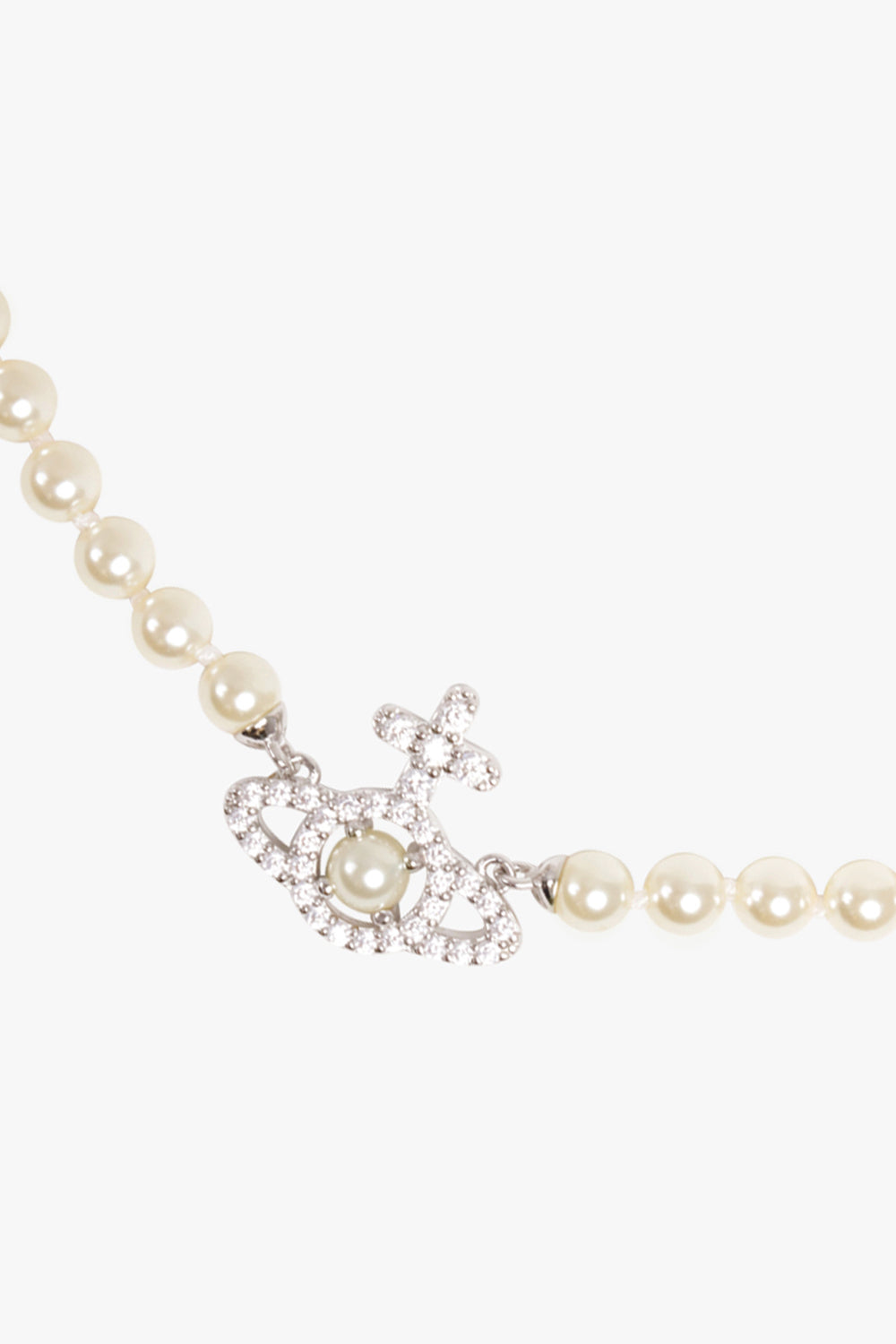 VIVIENNE WESTWOOD JEWELLERY SILVER / White/Silver Olympia Pearl Necklace | White/Silver