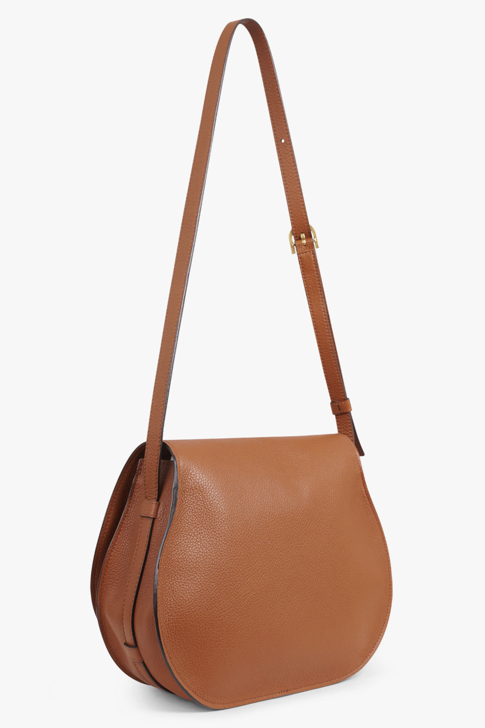 CHLOE BAGS BROWN MARCIE MEDIUM BAG | TAN WITH TAN STITCHING