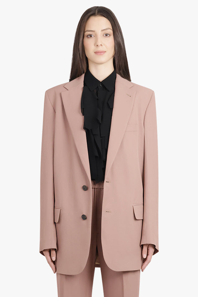 DRIES VAN NOTEN RTW Blunt Single Breasted Relaxed Jacket | Peach