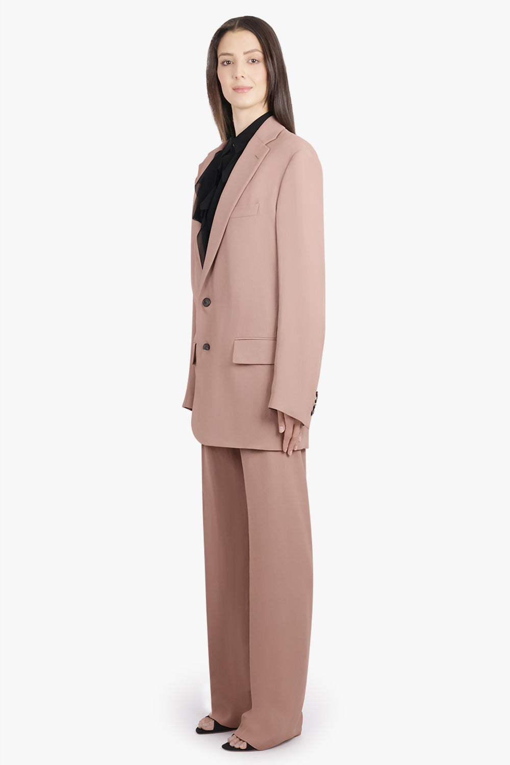 DRIES VAN NOTEN RTW Blunt Single Breasted Relaxed Jacket | Peach