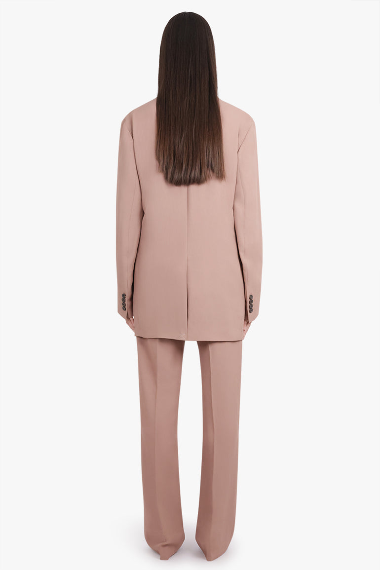 DRIES VAN NOTEN RTW Blunt Single Breasted Relaxed Jacket | Peach
