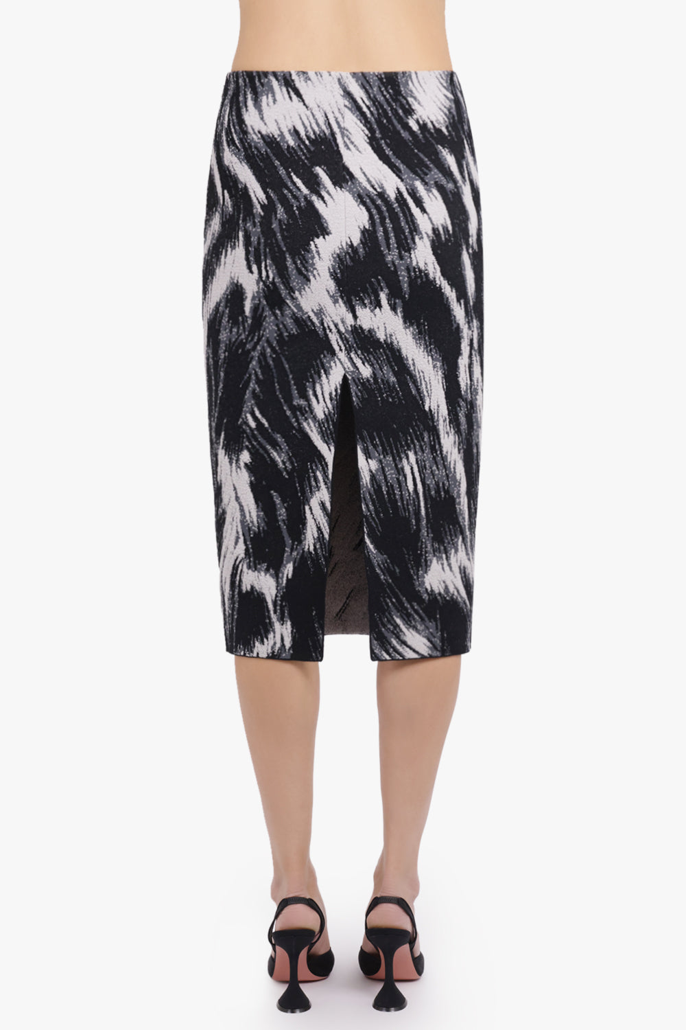 GIVENCHY RTW Marble Pencil Skirt | Grey Mix