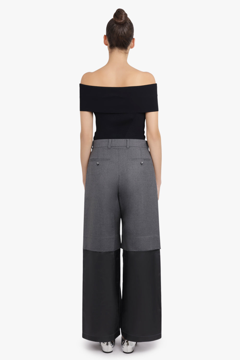 GIVENCHY RTW Off Shoulder Panel Detail Top | Black
