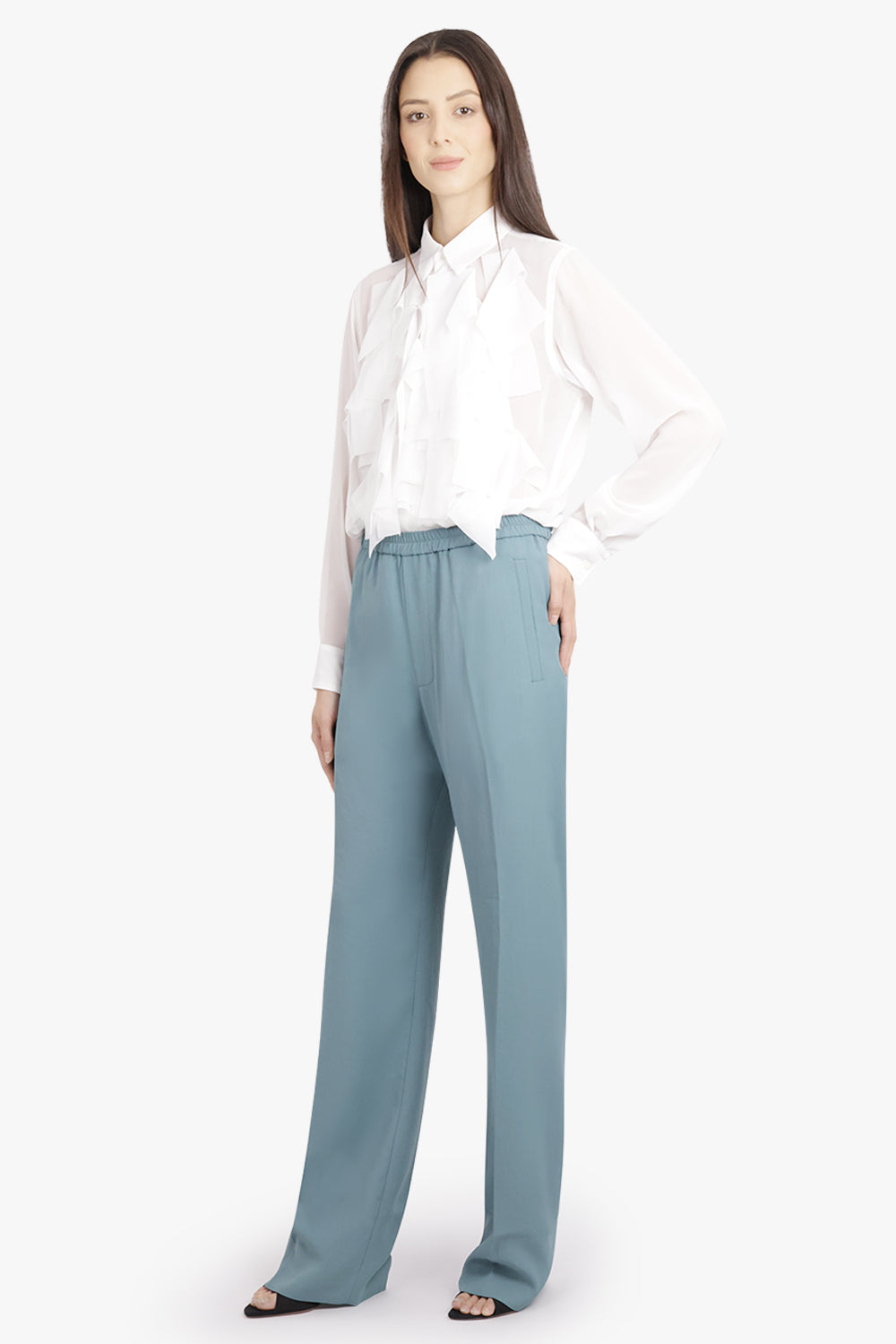 DRIES VAN NOTEN RTW Pennam Relaxed Pant | Turquoise