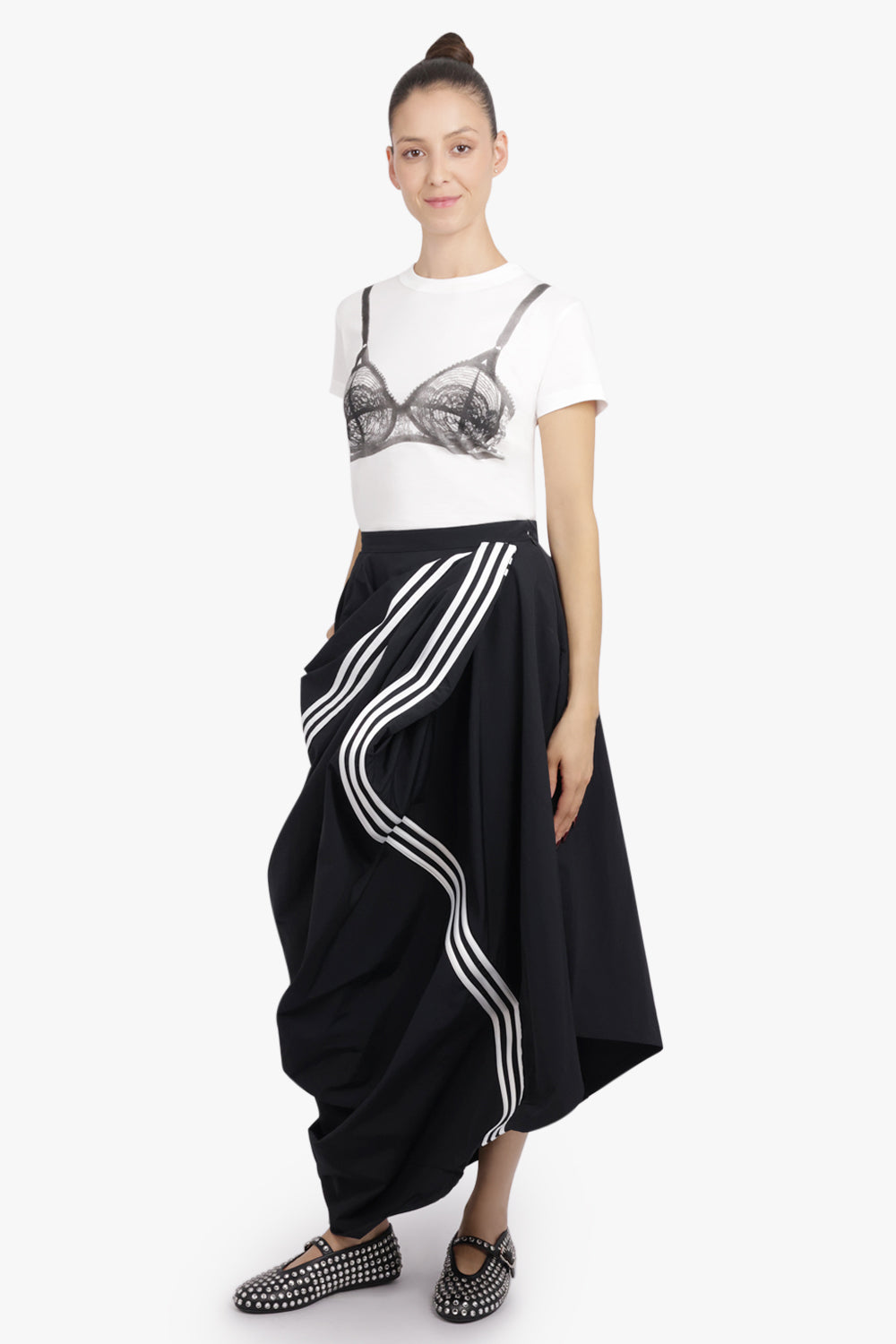 VAQUERA RTW S/S Bra Print T-Shirt | White/Black