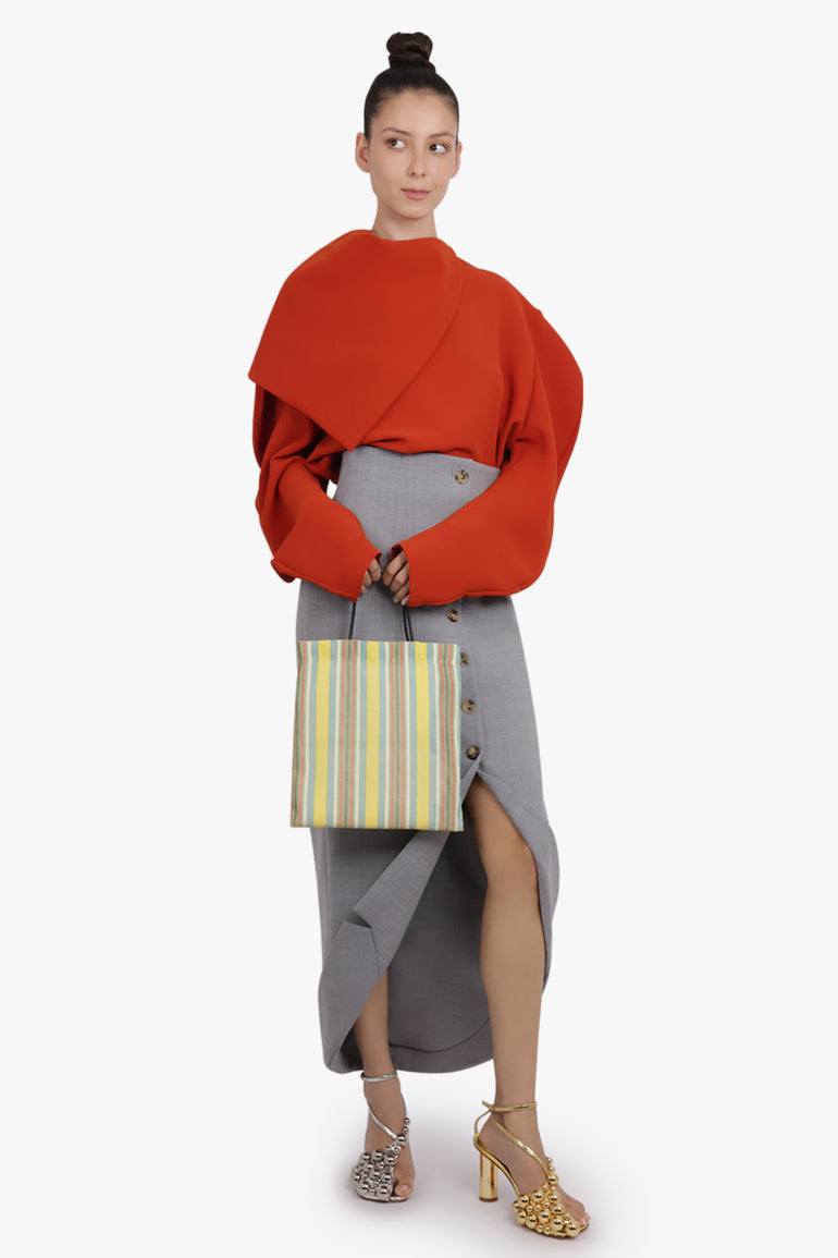 THE ROW BAGS STRIPE / Yellow/Multi Barn Mini Mesh Tote | Yellow/Multi