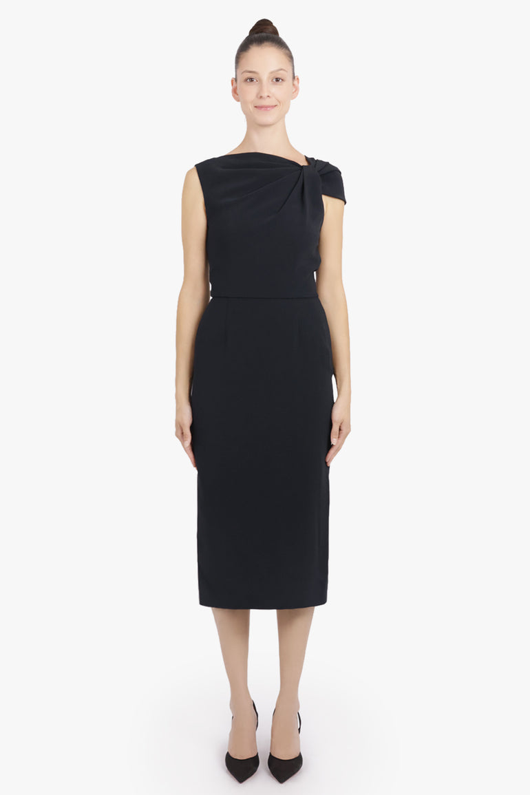 GIVENCHY RTW Midi Draped Dress | Black