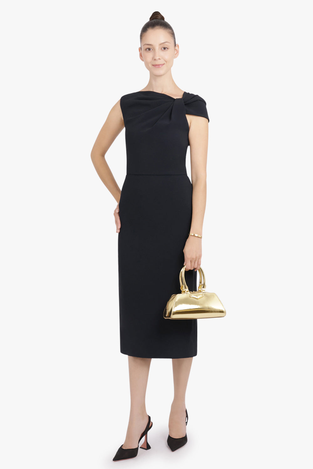 GIVENCHY RTW Midi Draped Dress | Black