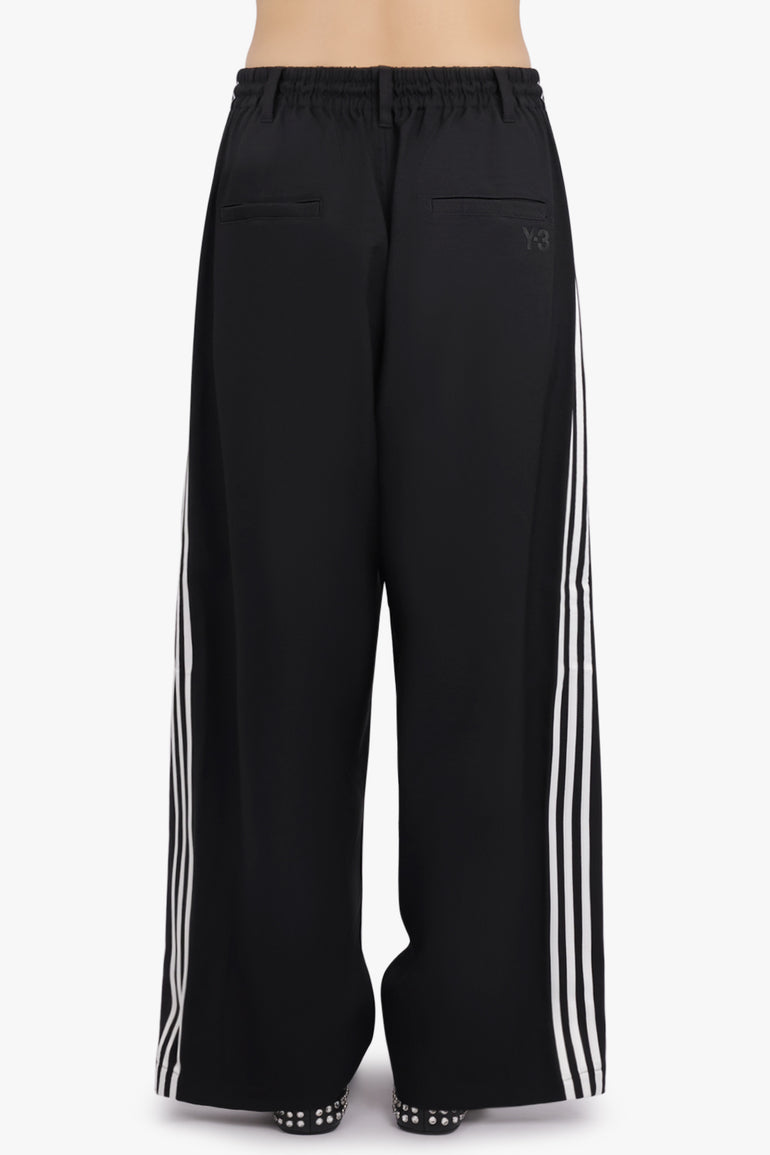 Y-3 RTW Wire Track Pant With Stripe Detail | Black/White