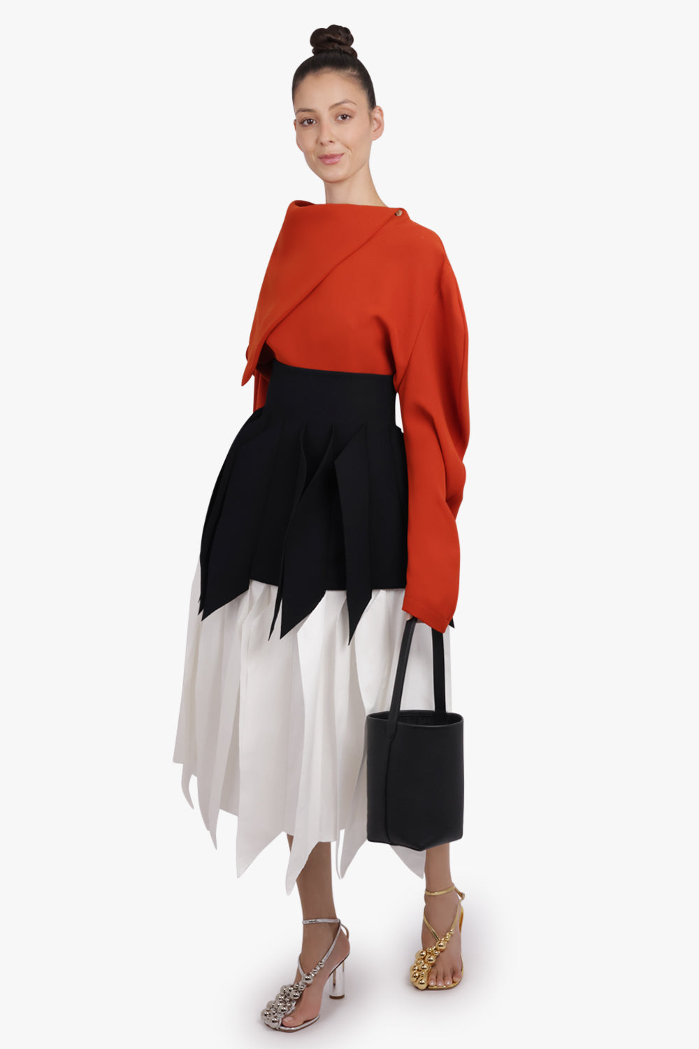 THE ROW BAGS Black / Dark Pine Black Small N/S Tote Bag | Dark Pine Black