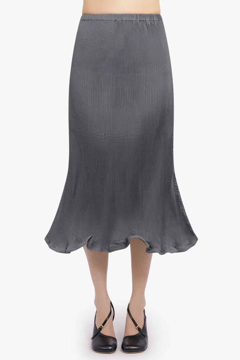 MELITTA BAUMEISTER RTW Zigzag Ripple Midi Skirt | Cold Grey