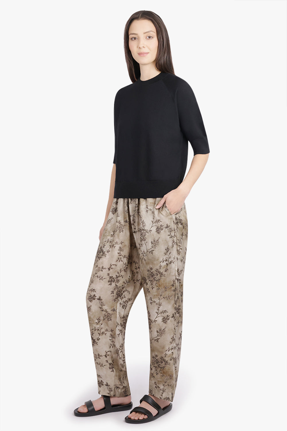 DRIES VAN NOTEN RTW Tuan S/S Crewneck Knit | Black