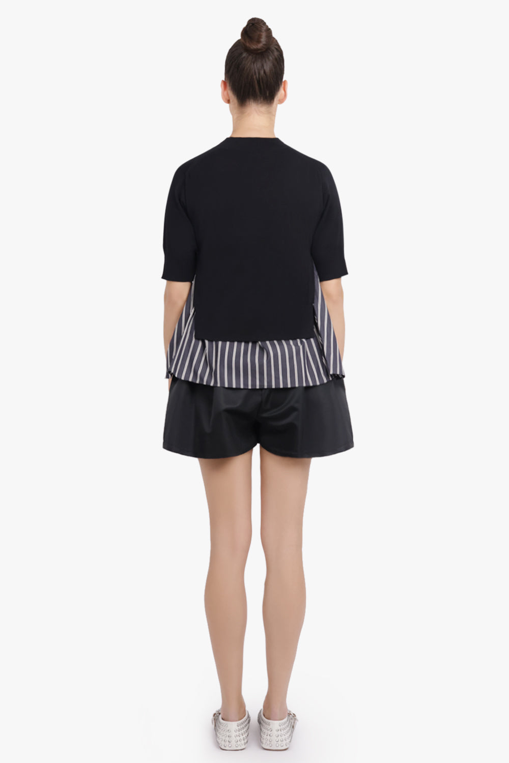 SACAI RTW Padded Panel Shorts With Pocket Detail | Black