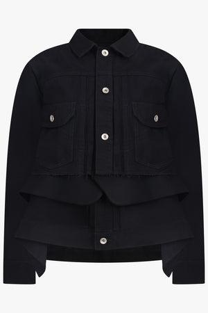 SACAI RTW Layer Denim X Suiting Jacket | Black