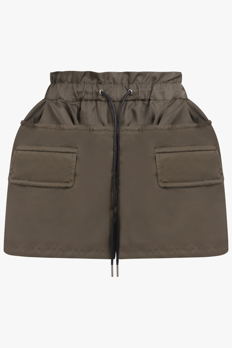 SACAI RTW Padded Panel Shorts With Pocket Detail | Khaki/Orange