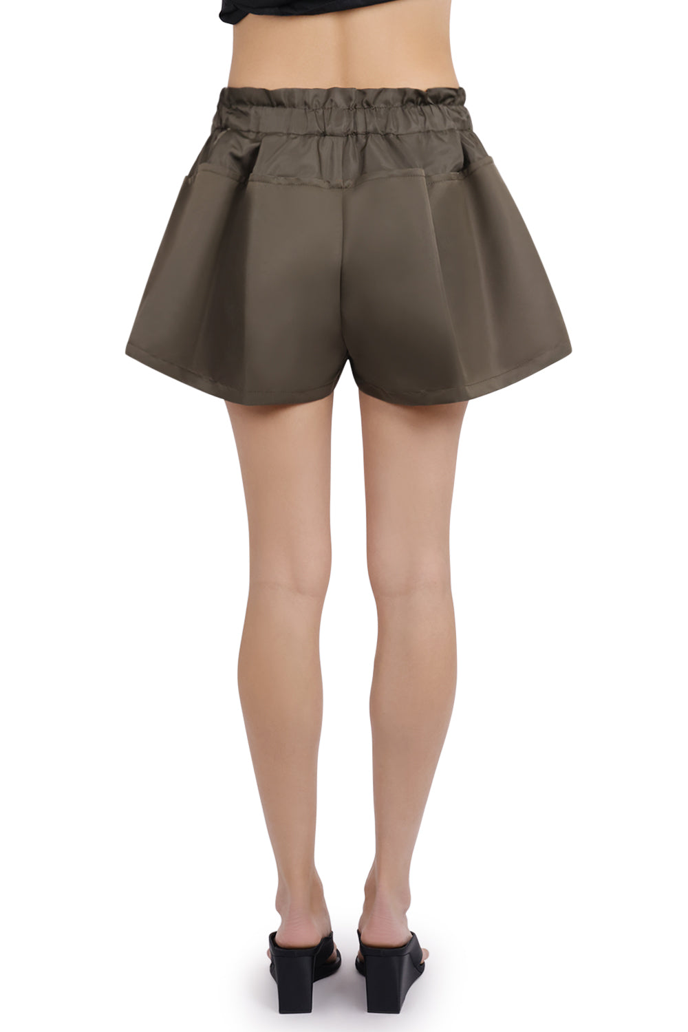 SACAI RTW Padded Panel Shorts With Pocket Detail | Khaki/Orange