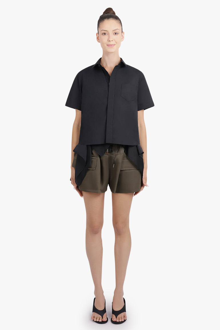 SACAI RTW Padded Panel Shorts With Pocket Detail | Khaki/Orange