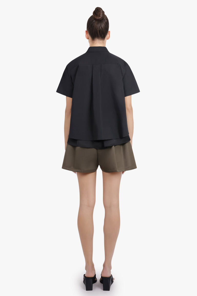SACAI RTW Padded Panel Shorts With Pocket Detail | Khaki/Orange