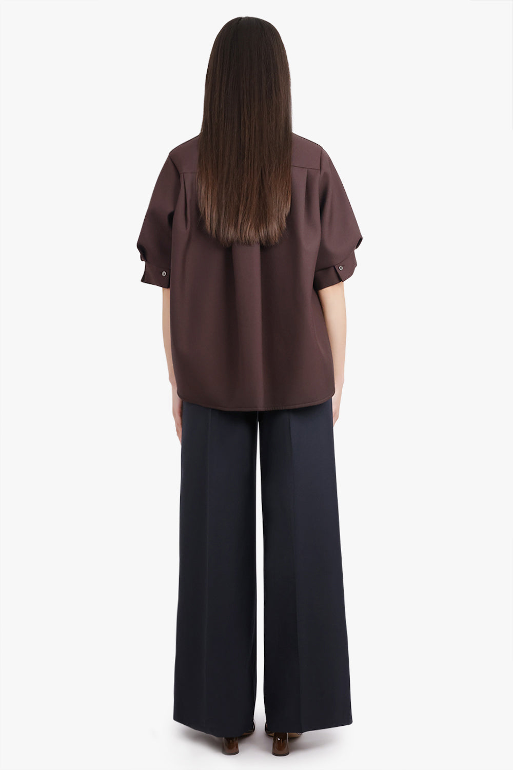 SACAI RTW Suiting Contrast S/S Layered Knit Cardigan | Brown