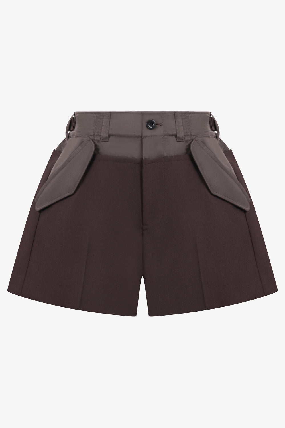 SACAI RTW Suiting Contrast Short | Brown