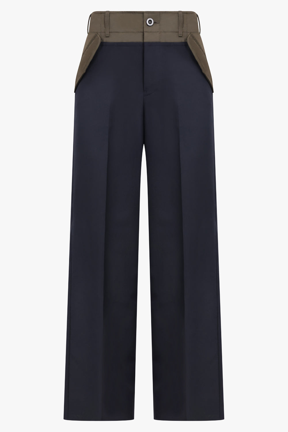 SACAI RTW Suiting Contrast Wide Leg Pant | Navy/Khaki