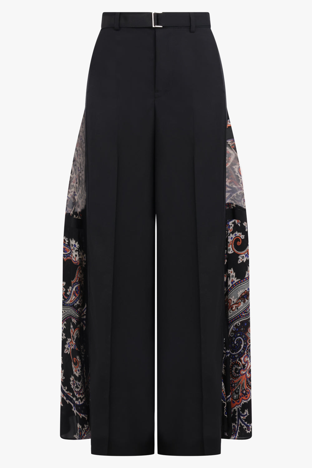 Lace Up Wool Gabardine Wide Leg Pants | Black – Parlour X