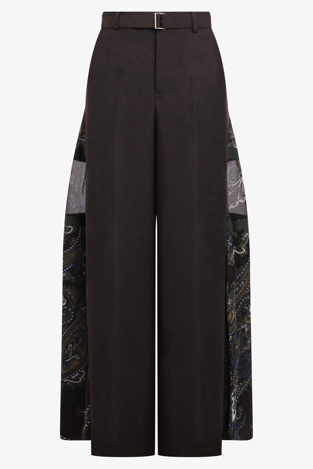 SACAI RTW Suiting X Paisley Print Wide Leg Pant | Brown/Multi