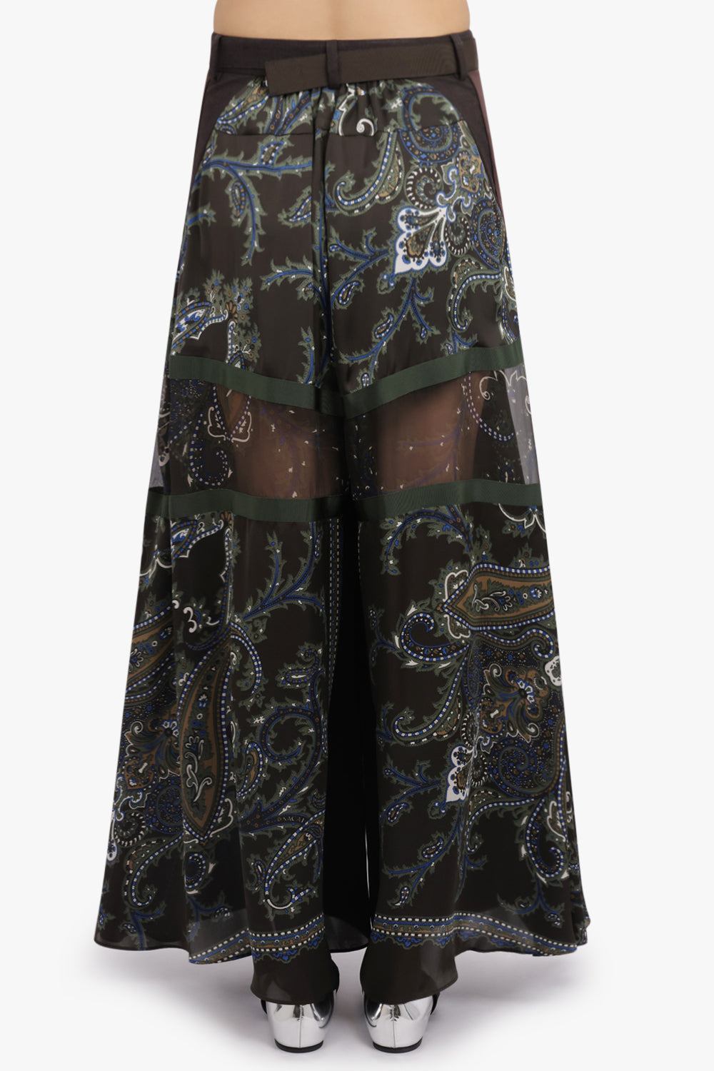SACAI RTW Suiting X Paisley Print Wide Leg Pant | Brown/Multi