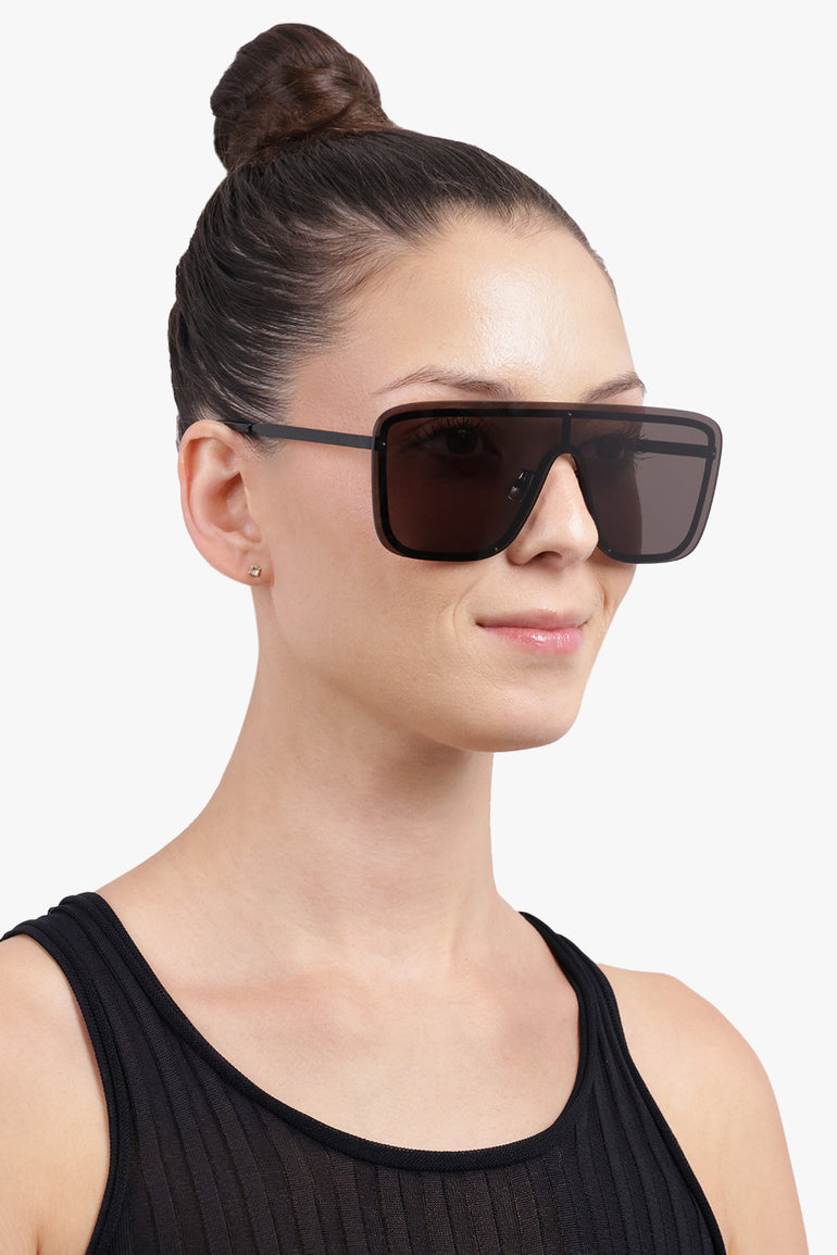 SAINT LAURENT Accessories Black / Black SL 364 Mask Sunglasses | Black