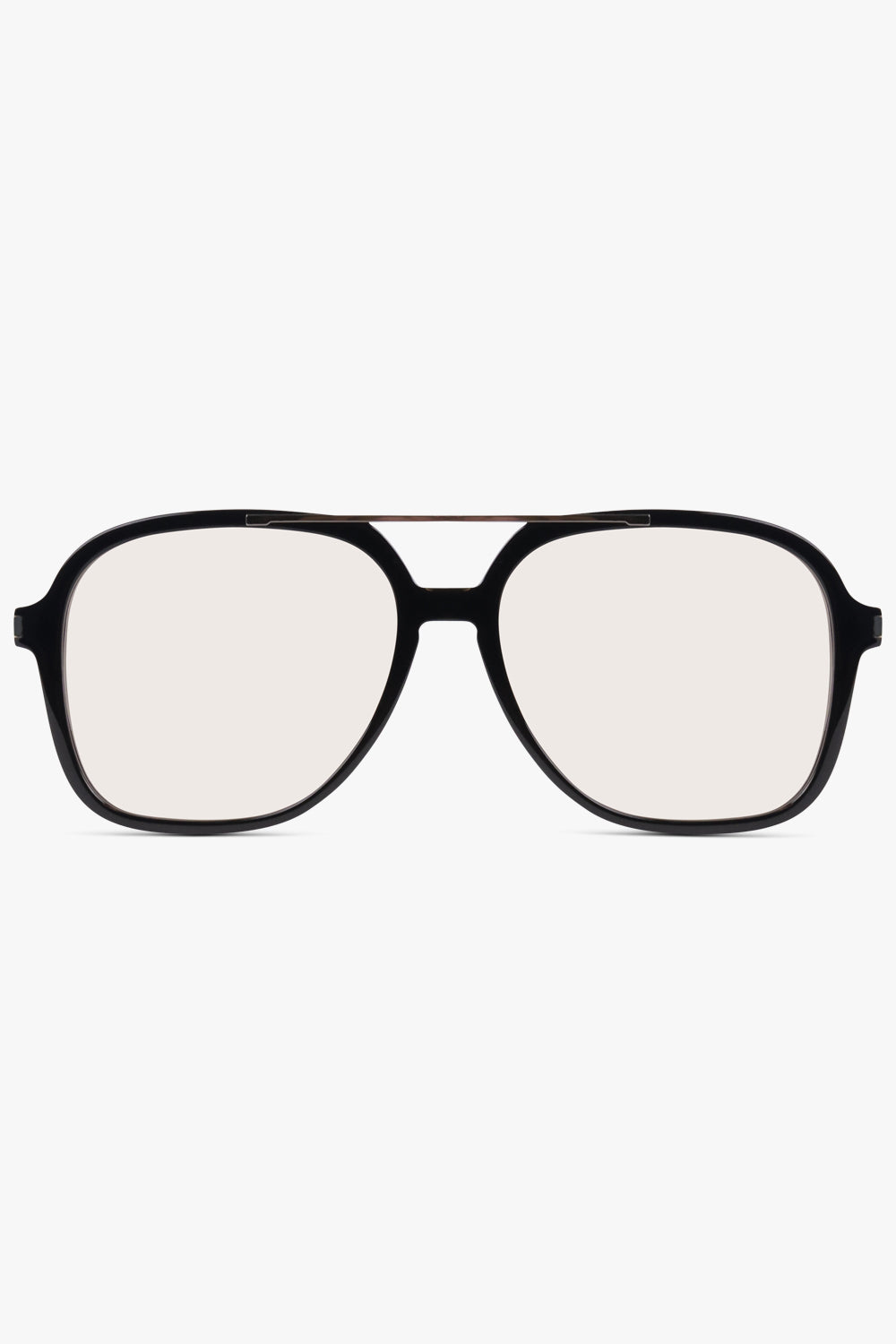 SAINT LAURENT ACCESSORIES BLACK / Black SL 545 Round Aviator Sunglasses | Black