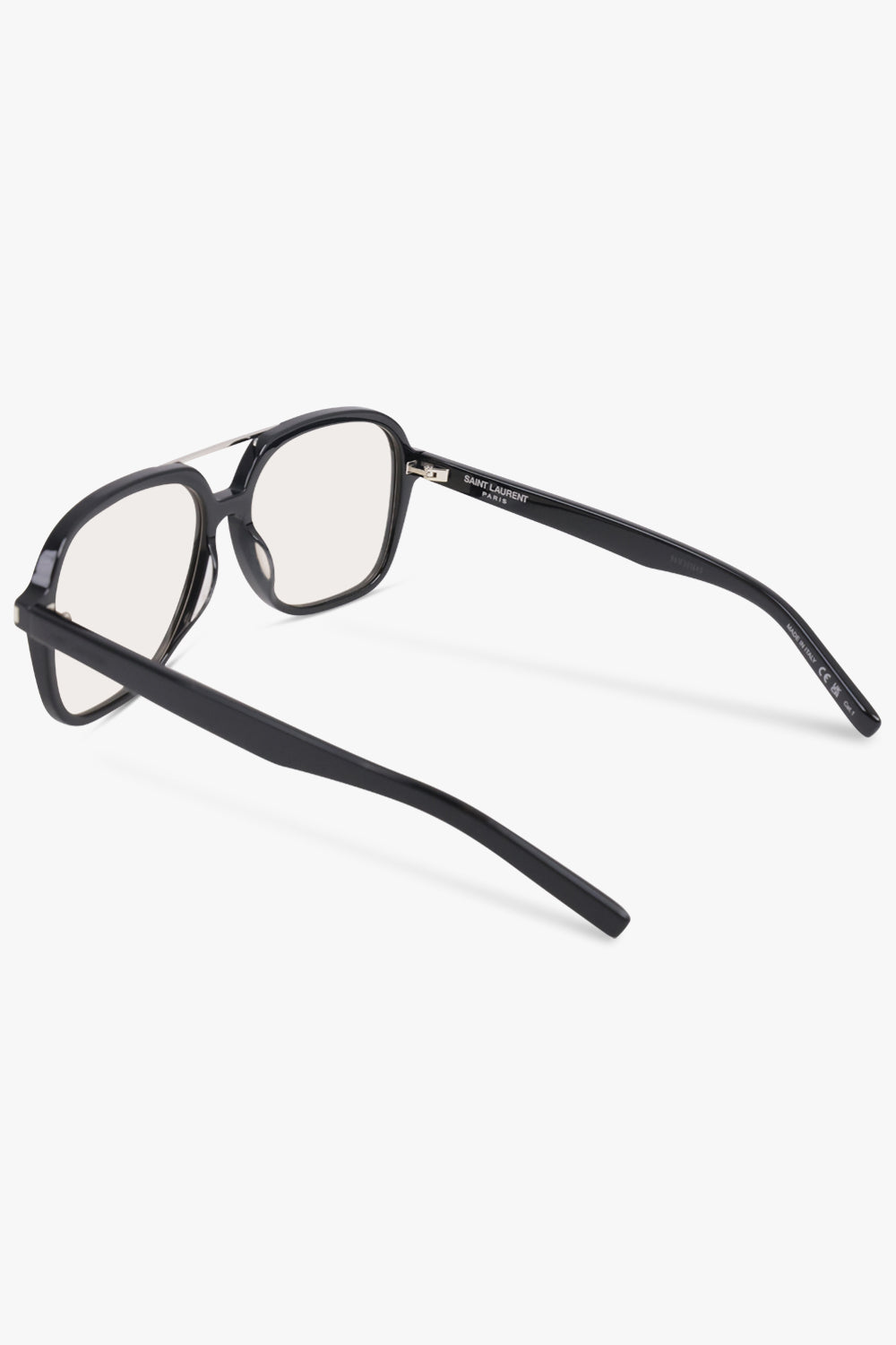 SAINT LAURENT ACCESSORIES BLACK / Black SL 545 Round Aviator Sunglasses | Black