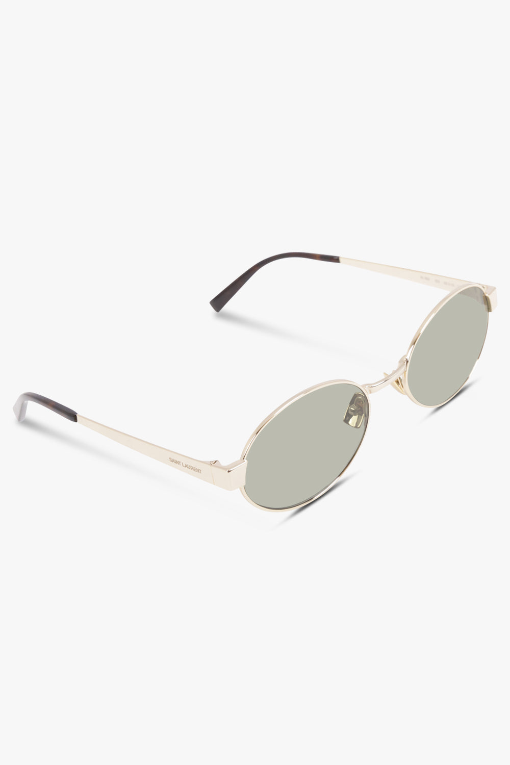 SAINT LAURENT Accessories Green / Green/Gold SL 692 Round Eye Sunglasses | Green/Gold