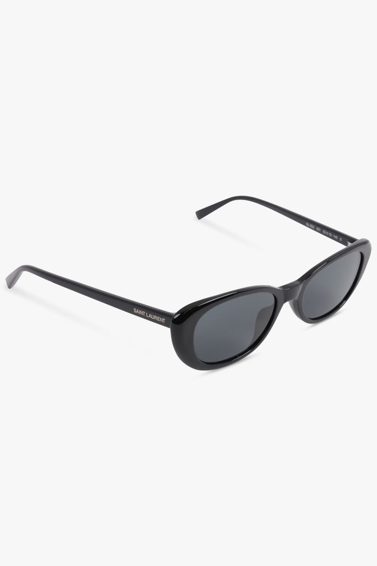 SAINT LAURENT SUNGLASSES BLACK / Black SL 822 Round Sunglasses | Black