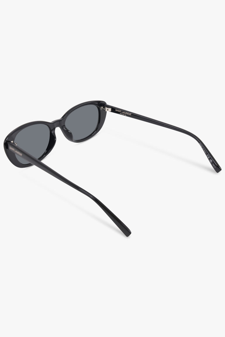 SAINT LAURENT SUNGLASSES BLACK / Black SL 822 Round Sunglasses | Black