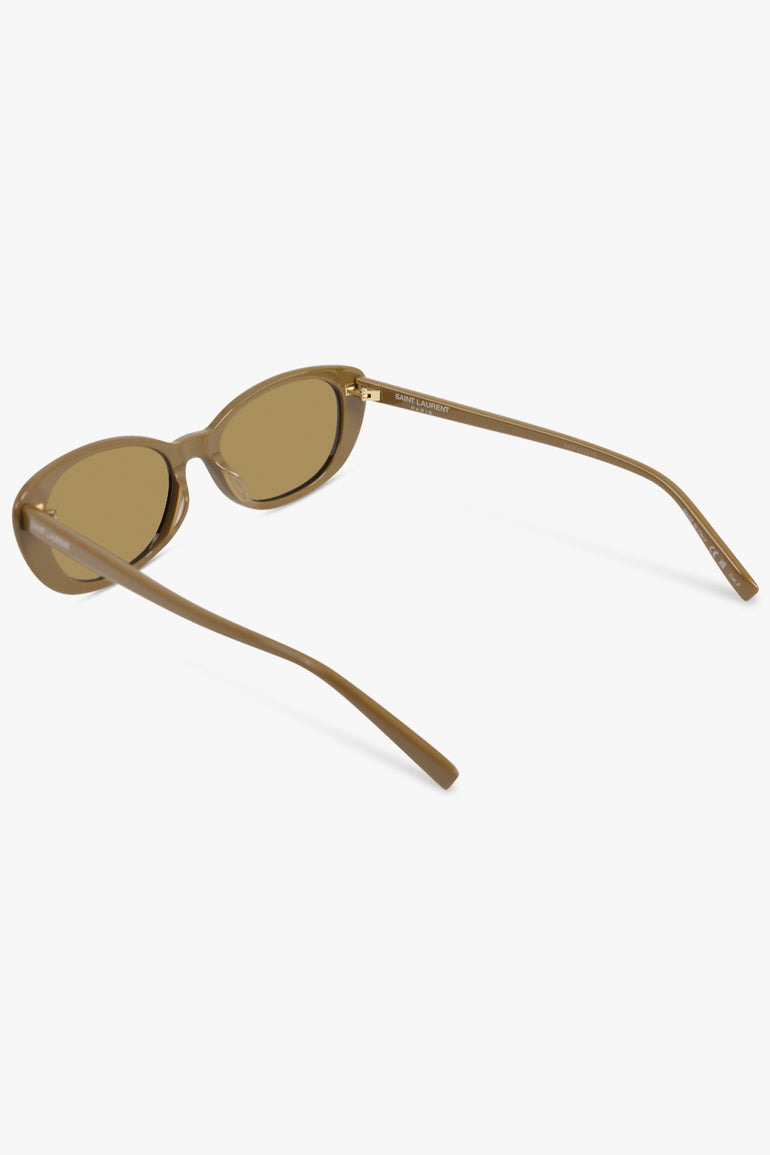 SAINT LAURENT ACCESSORIES BROWN / Licorice Brown SL 822 Rounded Cat Eye | Licorice Brown