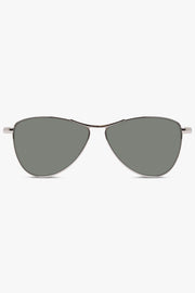 SAINT LAURENT ACCESSORIES BLACK / Black/Silver SL 831 Angled Aviator Sunglasses | Black/Silver
