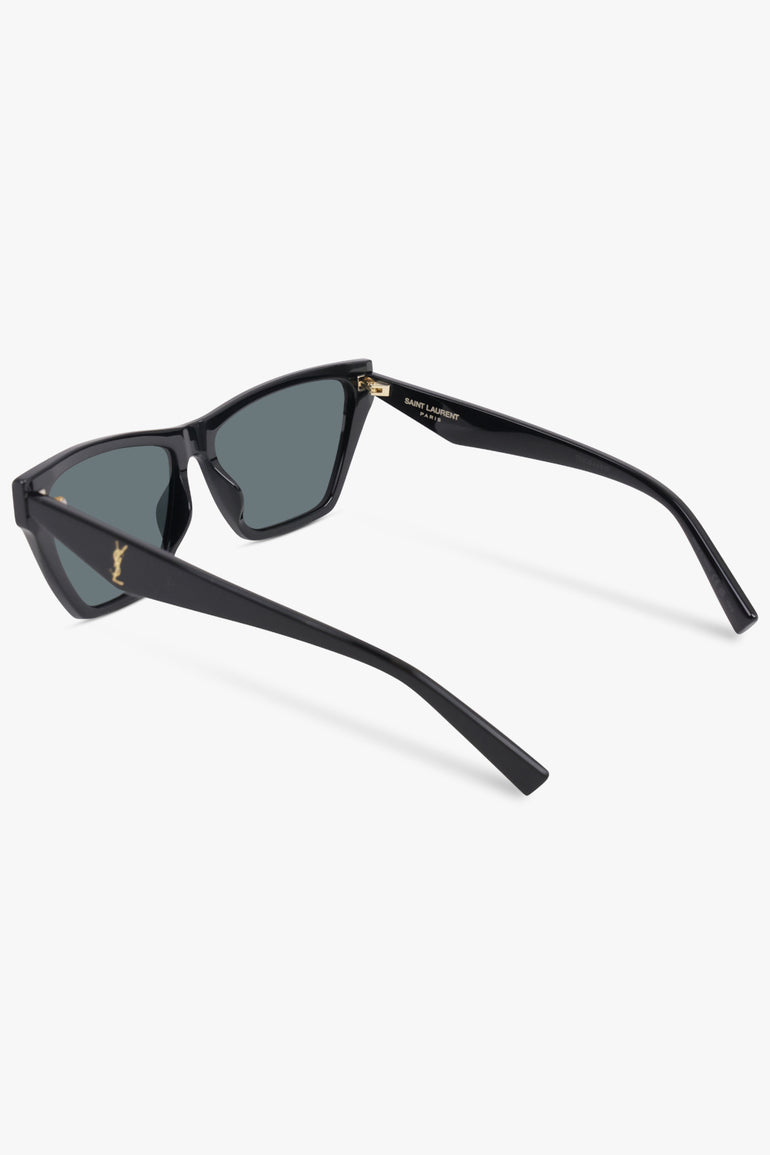 SAINT LAURENT ACCESSORIES BLACK / Black SL M103 Squared Cat Eye Sunglasses | Black