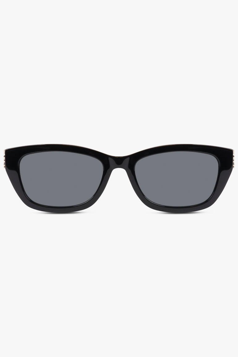 SAINT LAURENT ACCESSORIES BLACK / Black SL M153 Rectangular Monogramme Sunglasses | Black